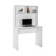 image 3 of Adore Matt White Study Desk with Storage Hutch White