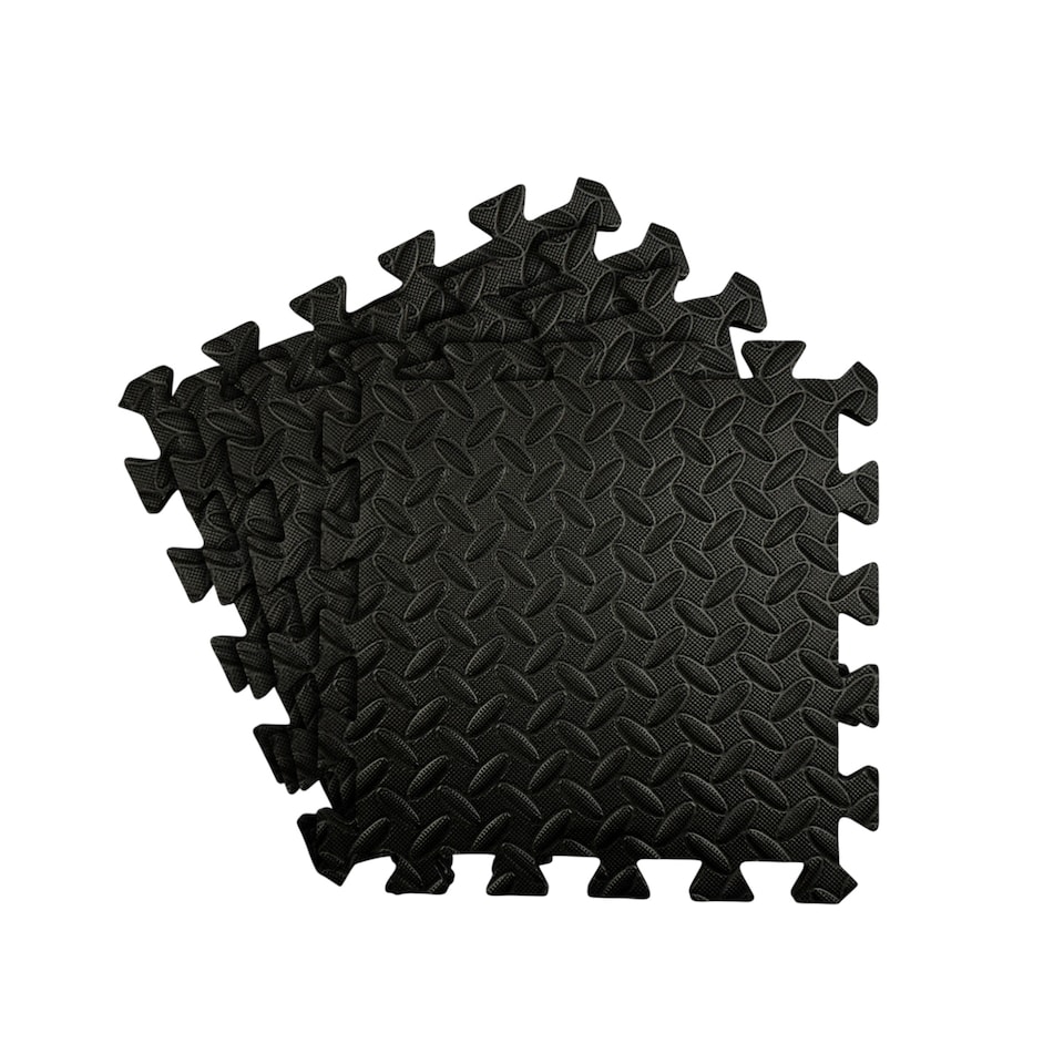 image 1 of Pack of 4 30x30cm Black Coloured 1cm Thick EVA Foam Mats