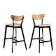 image 5 of Roxby Bar Table Included 4 Roxby Bar Stool, Black and Oak