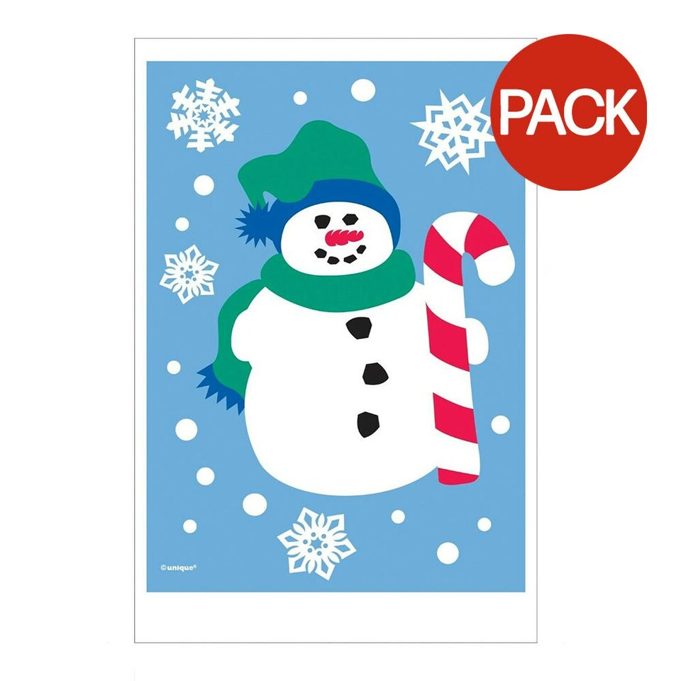 Unique Party Party Bags (Pack of 50) - White/Blue/Red - 6in x 4in