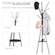 image 3 of HOMCOM Freestanding Metal Coat Rack Stand 9 Hooks Clothes Tree with 1 Shelf Hat Display Hall Tree Hanger Bag Umbrella Hanging Organiser Brown