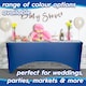image 4 of Harbour Housewares Rectangular Spandex Fitted Tablecloth - 6ft (180cm) - Blue Blue