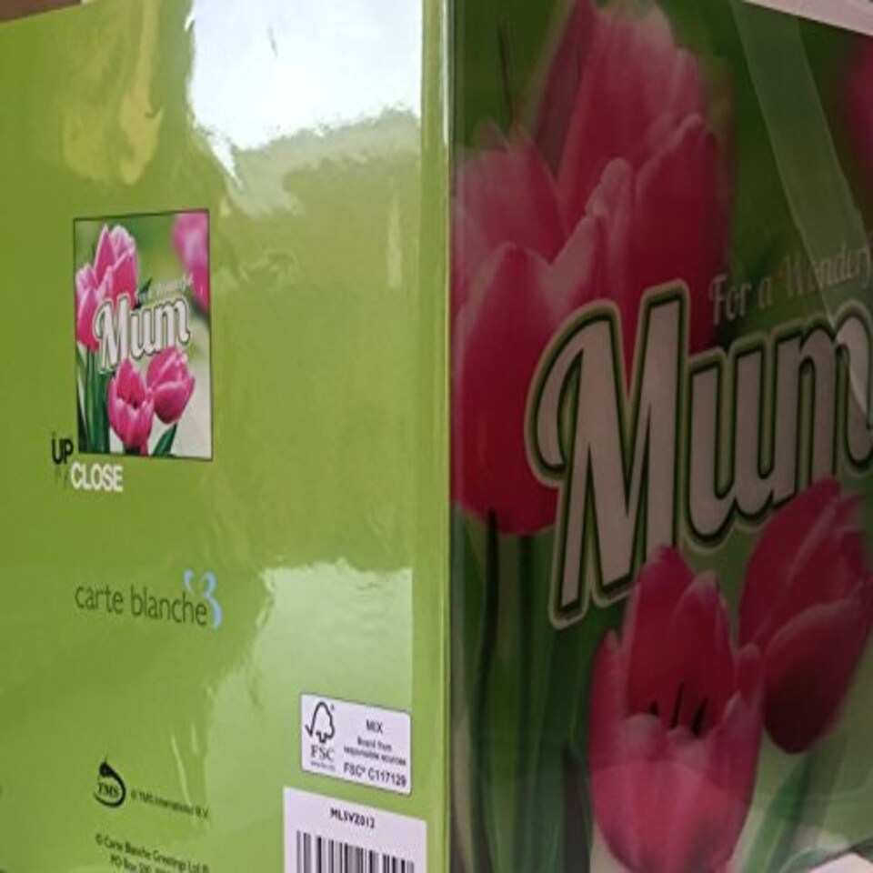 image 1 of 3D Holographic Beautiful Pink Tulips Wonderful Mum Mother's day Greetings Card