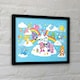 image 2 of Care Bears (Rainbows) Framed 30x40cm Print