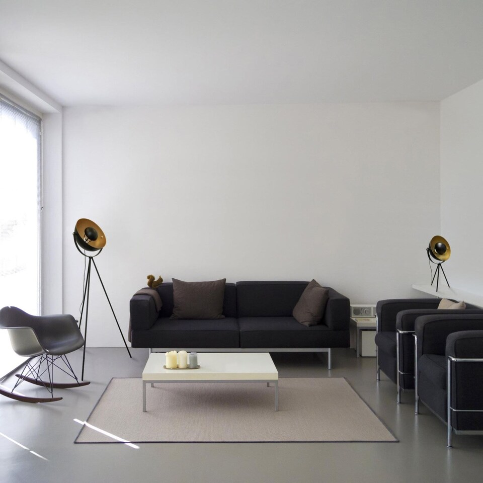 image 1 of Industrial Style Black Tripod Table Lamp | Black | Gold | Large | 1