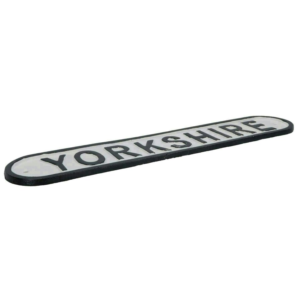 image 1 of Yorkshire Cast Iron Sign Plaque Wall Door Fence Gate Post House Garden Yard