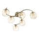 image 3 of Kaitlin 6-Light Antique Brass Semi-Flush Ceiling Light