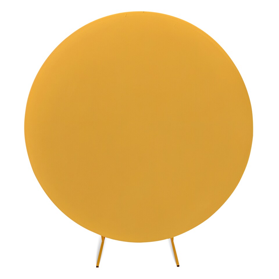 image 1 of 160GSM Gold Round Arch Backdrop Cover - 220cm