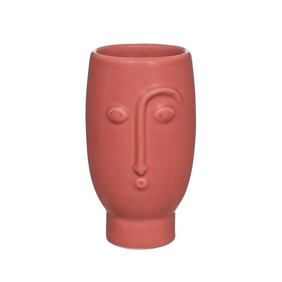 image 1 of Sass & Belle Mini Vase Face Matte Red