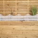 image 10 of 2 x 33cm 4 Piece Set White Wood Effect Picket Fence Garden Edging | White | White | 2
