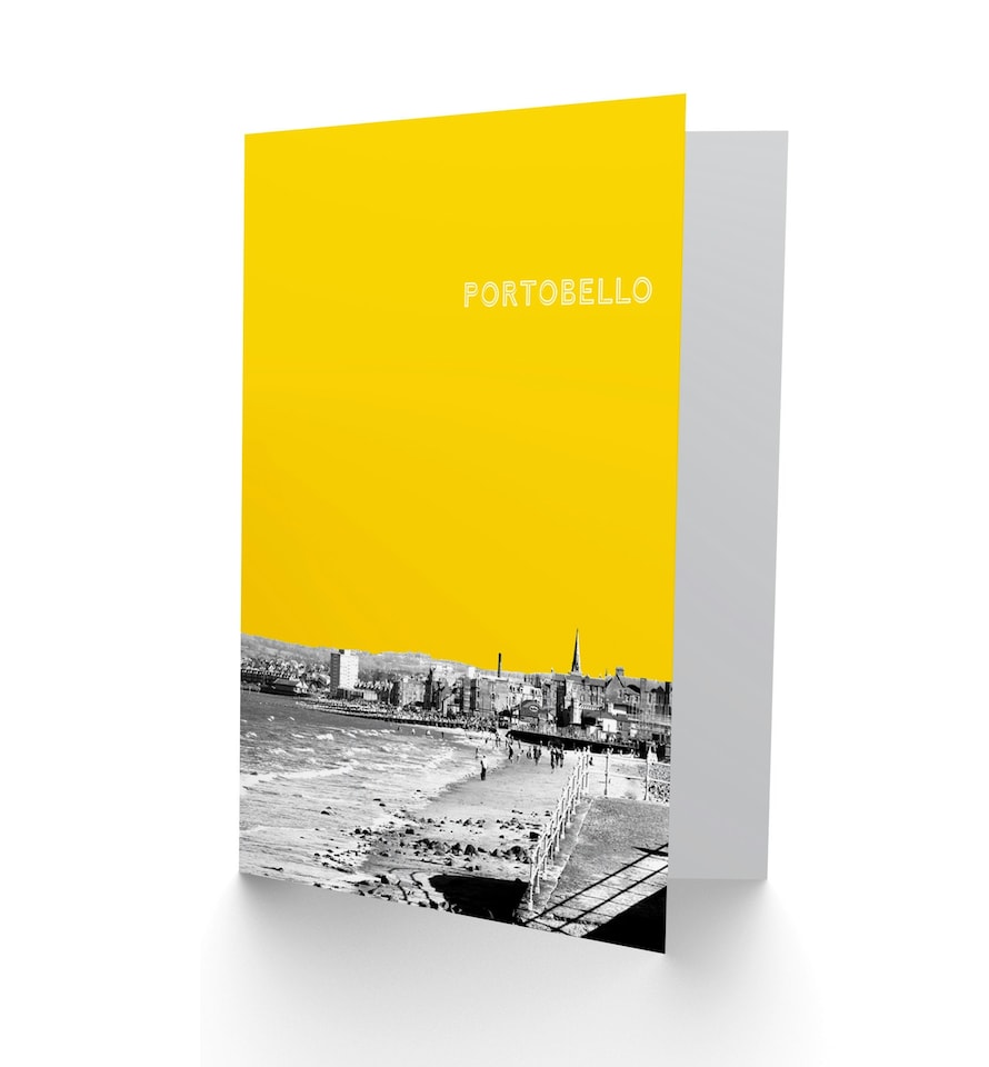 image 1 of Portobello Edinburgh Yellow Scottish Scotland Card