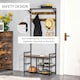 image 4 of HOMCOM Coat Rack Stand Shoe Storage Bench for Bedroom Living Room Entryway