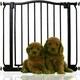 image 1 of Bettacare Curved Top Dog Gate, 71cm - 80cm, Matt Black, Pressure Fit Pet Gate for Dog and Puppy, Pet and Dog Barrier