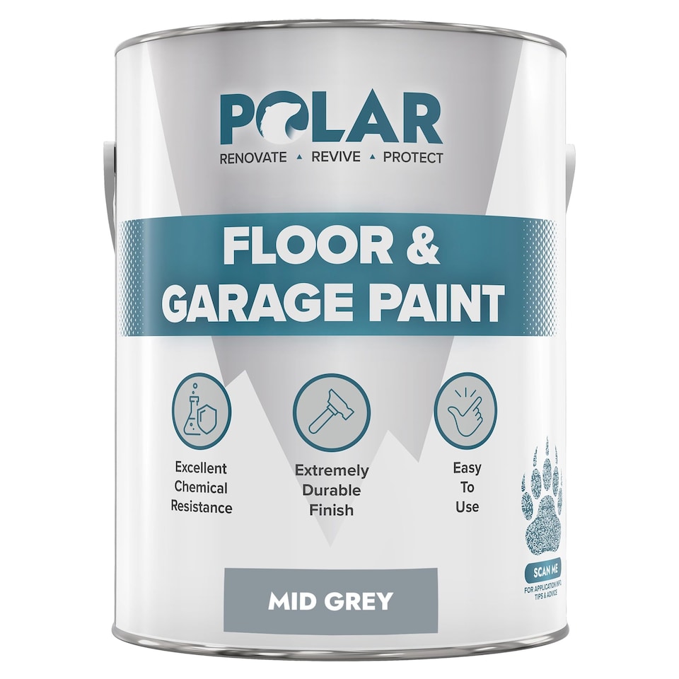 image 1 of Polar Floor & Garage Paint Heavy Duty Durable | Grey | Mid Grey | 5 litre