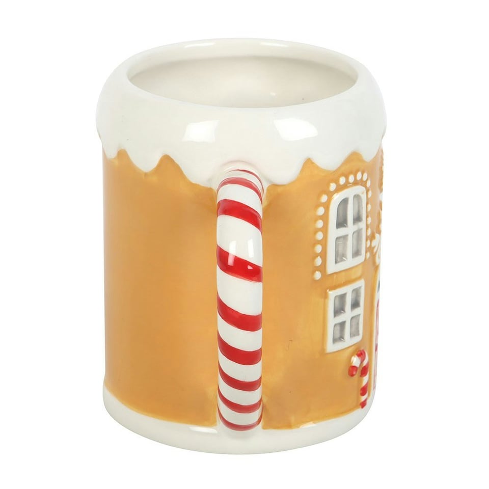 image 1 of Candy Cane Gingerbread House Mug Multi