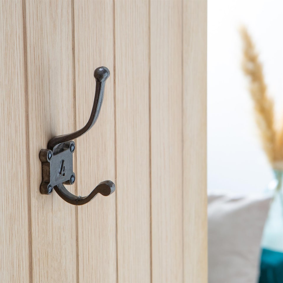 image 1 of Hammer & Tongs Number 4 Double Wall Hook - W50mm x H115mm - Raw
