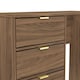 image 5 of Honshu 4 Drawer Vanity in Carini Walnut (Ready Assembled) | Brown | Carini Walnut