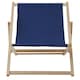 image 1 of Essentials by Premier Blue Deck Chair, Water-resistant Small Outdoor Deck Chair, Built Last Lawn Chair, Foldable Wooden Deck Chair