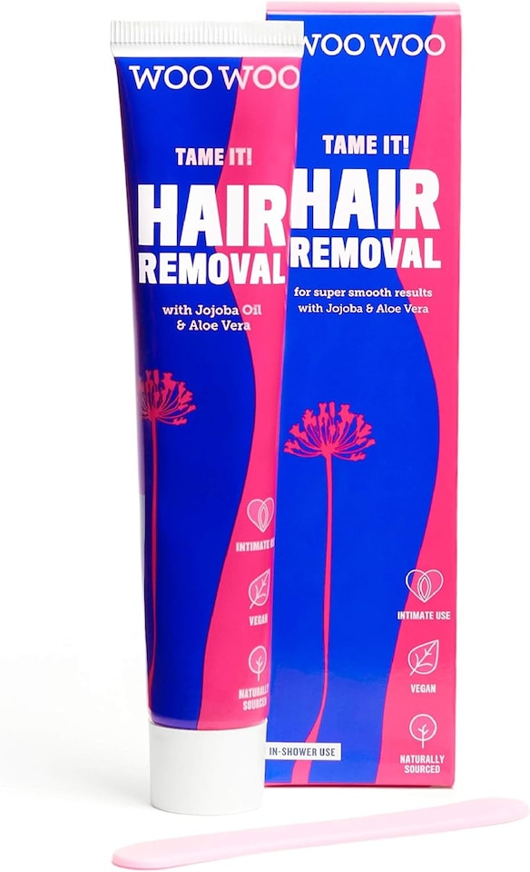 image 1 of WooWoo Tame It Natural Intimate Hair Removal Cream - Painless Vegan Hair Remover For Sensitive Skin - 50ml