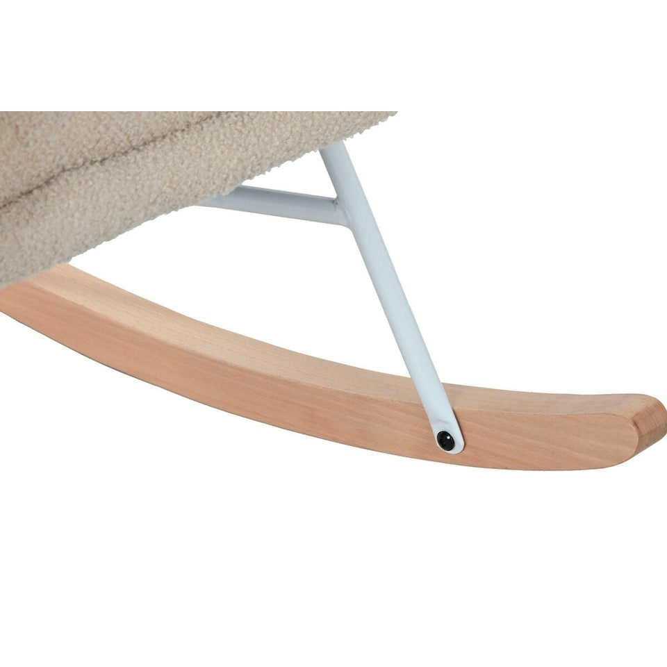 image 1 of Rocking Chair Home ESPRIT White Polyester Metal 74 X 90 X 95 cm White