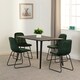 image 6 of Marlow Dining Set with Lukas Chairs White | White Marble/Emerald Green