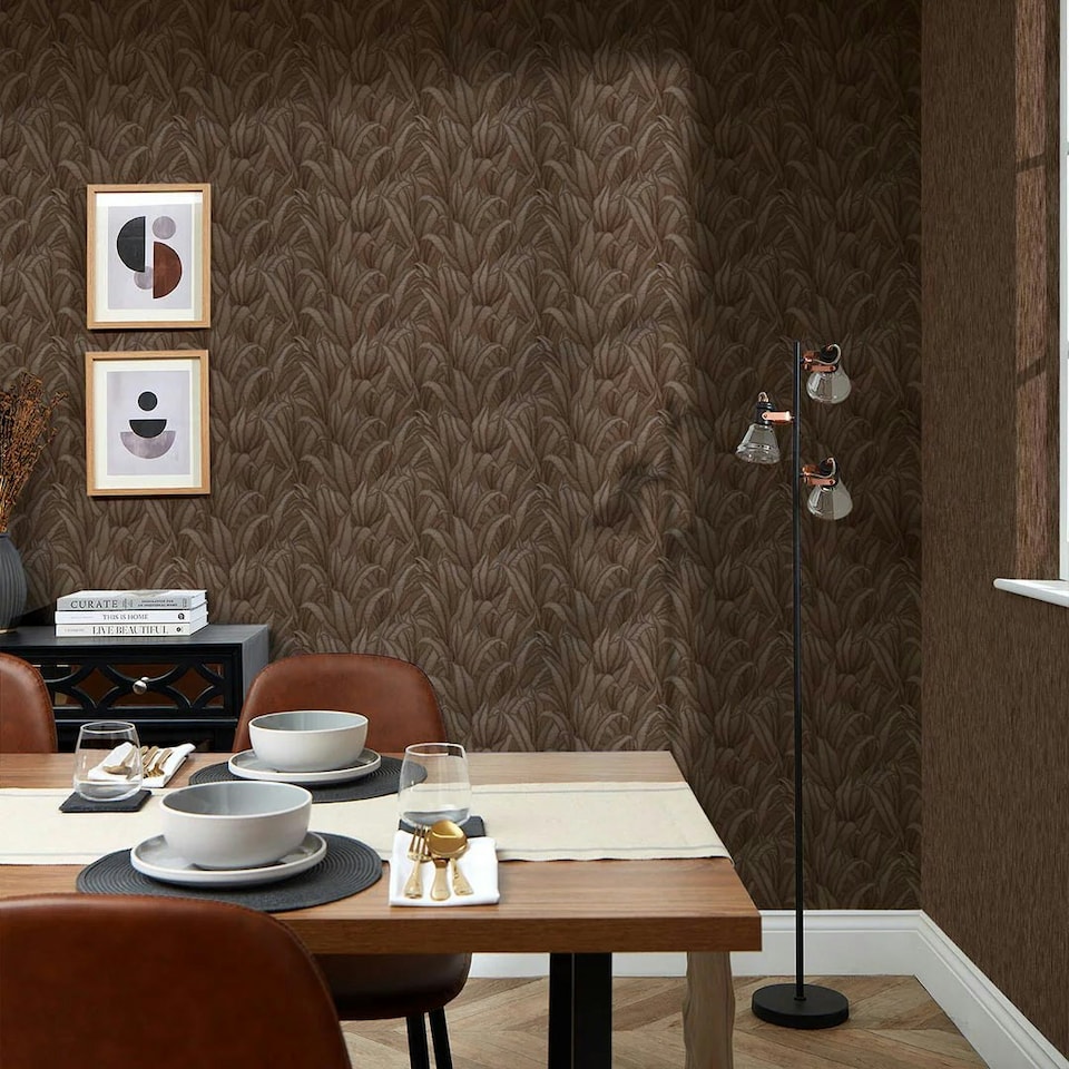 image 1 of Riviera Tropical Wallpaper in Copper | Copper | Copper