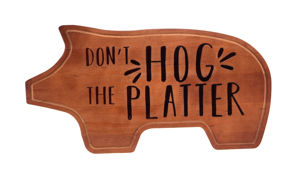 image 1 of Wooden Charcuterie Board - Hog the Platter