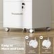 image 8 of HOMCOM Mobile Filing Cabinet with 3 Drawers and Wheels, Lockable Rolling Under Desk Drawers for A4 and Letter Sized Hanging File Holders, Printer Stand for Home Office, White | White | White