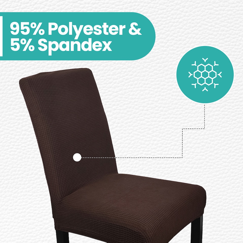 image 1 of Velvet Stretch Chair Covers, Spandex Dining Chair Slipcovers