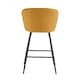 image 3 of SONARA Set of 2 Blended Woven Fabric Counter Height Bar Stools with Backrest | Yellow