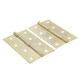image 5 of 4" (100mm) Brass Plated Steel Door Cabinet Closet Gate Hinges Butt Hinge 4pk Gold