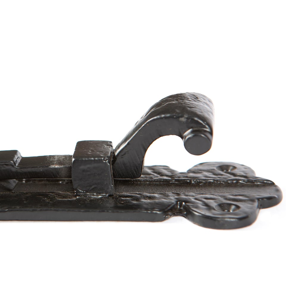 image 1 of Hammer & Tongs Cranked Antique Fish Tail Bolt - W200mm - Black | Black | Black