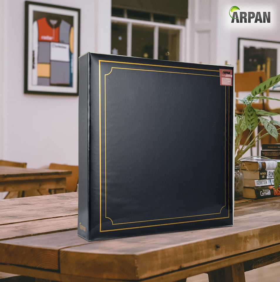 image 1 of ARPAN Extra-Large 3-Ring Binder Self Adhesive Photo Album – 20 Sheets / 40 Sides – Sticky Page Scrapbook Memory Album for Photos, Keepsakes & Special Occasions