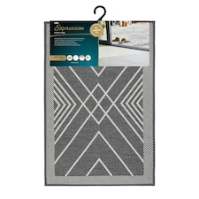 JVL Expression Machine Washable Entrance Doormat, 50x75cm - Stripes