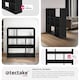 image 3 of Bookshelf Tartu - with 7 storage compartments Black