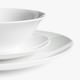 image 2 of Glim Glam Dinner Plates Set 10.5” Porcelain White 6pc Set Coupe White