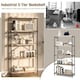 image 7 of COSTWAY 5-Tier Bookshelf Wood Bookcase Display Rack Grey Grey