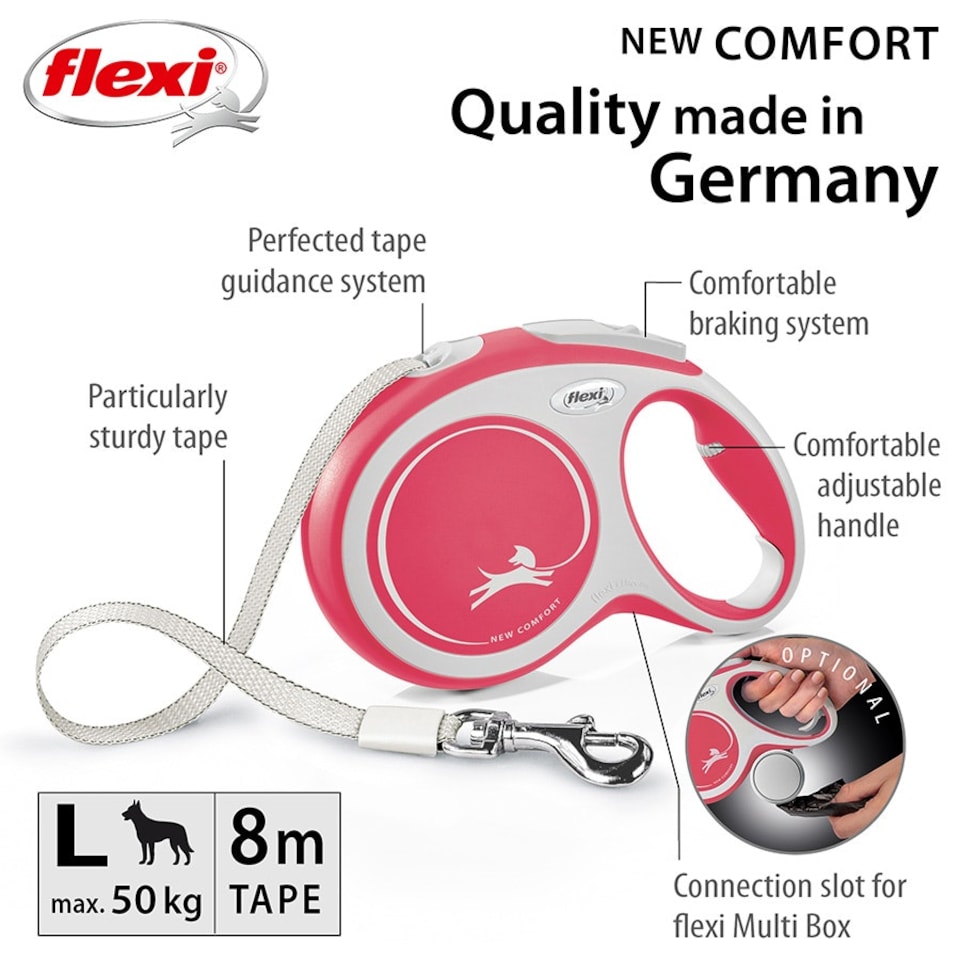 image 1 of Flexi New Comfort Tape L Red 8m 1-50kg