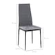 image 7 of HOMCOM Dining Chairs Upholstered Fabric Accent Chairs with Metal Legs, Set of 4