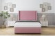 image 2 of Sloomy Stratford Pink Plush Divan Bed Base 2 Drawers Foot-End With 54 Inch Wingback Headboard & 12 Inch Matching Footboard | Pink | Pink | Super King | 1