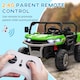 image 3 of HOMCOM Kids Ride on Car, Electric Car for Kids with Electric Bucket, 12V 2 Seater UTV with Shovel, Parental Remote, 4 Spring Suspension Wheels, Working Horn, Music - Green