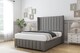 image 2 of Sloomy Melbourne Pewter Dumfries Divan Bed With Mattress No Drawers With 54" Wingback Headboard & 12" Matching Footboard 4'6 Double | Grey | Pewter | Double | 1
