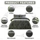 image 4 of Skull Charcoal Printed Duvet Cover Set Reversible Polycotton Beddings Grey | Double