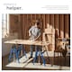 image 4 of Scaffold Trestle Set of 2 - A Frame, foldable, 7-step height adjustable | Blue | blue | 68,50 x 56,50 x 79,50 cm | 2