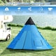 image 8 of Outsunny 6-7 Person Large Family Party Camping Tent W/ Carrying Bag, Blue