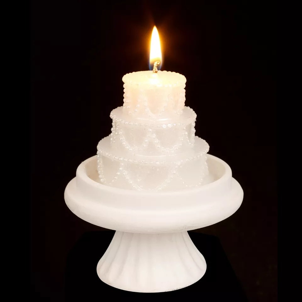 image 1 of 3 Tier Wedding Cake Candle | White | 10