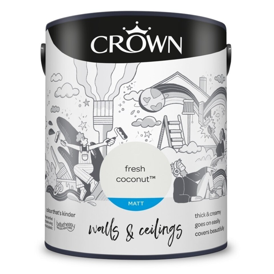 image 1 of Crown Matt Emulsion Fresh Coconut 5L