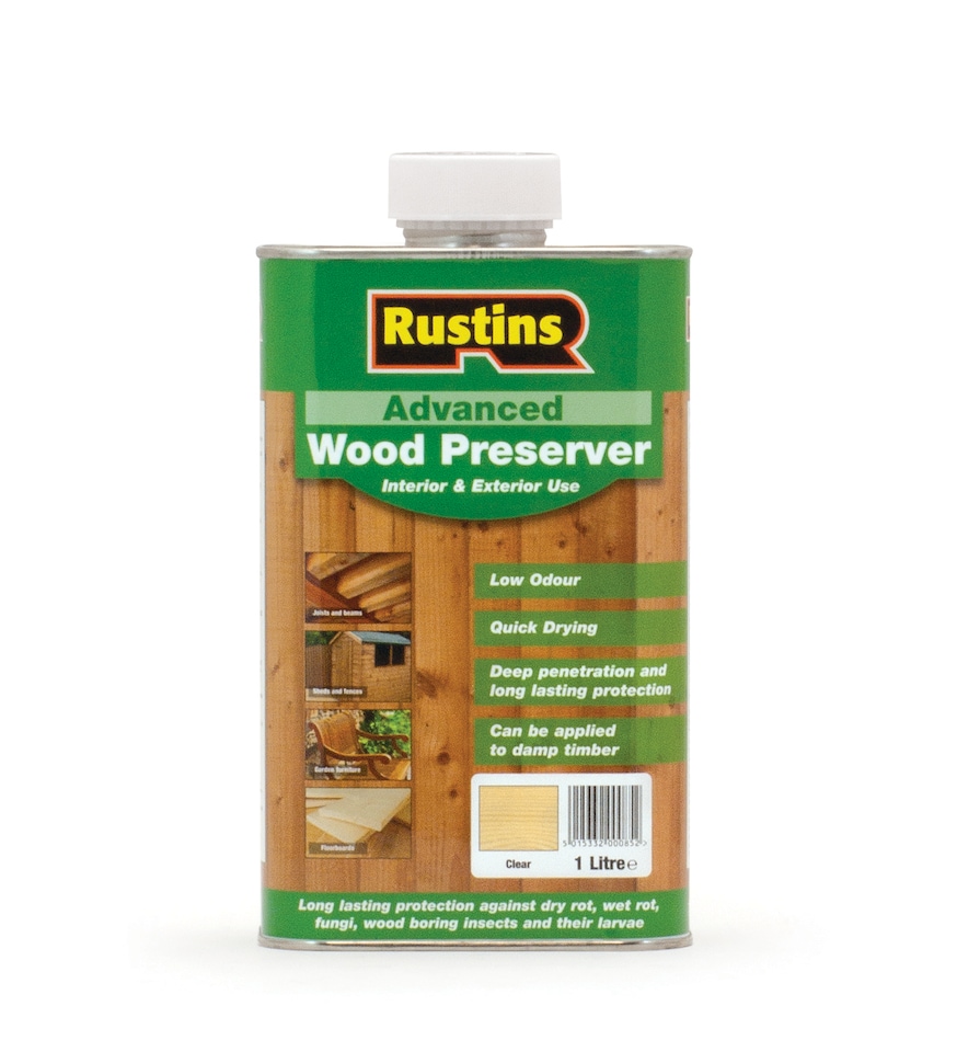 image 1 of Rustins Advanced Wood Preserver Clear 1 Litre - AWCL1000