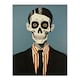 image 3 of Looking Sharp By Ryan Ramirez Smart Skeleton Black Framed Wall Art Print A4