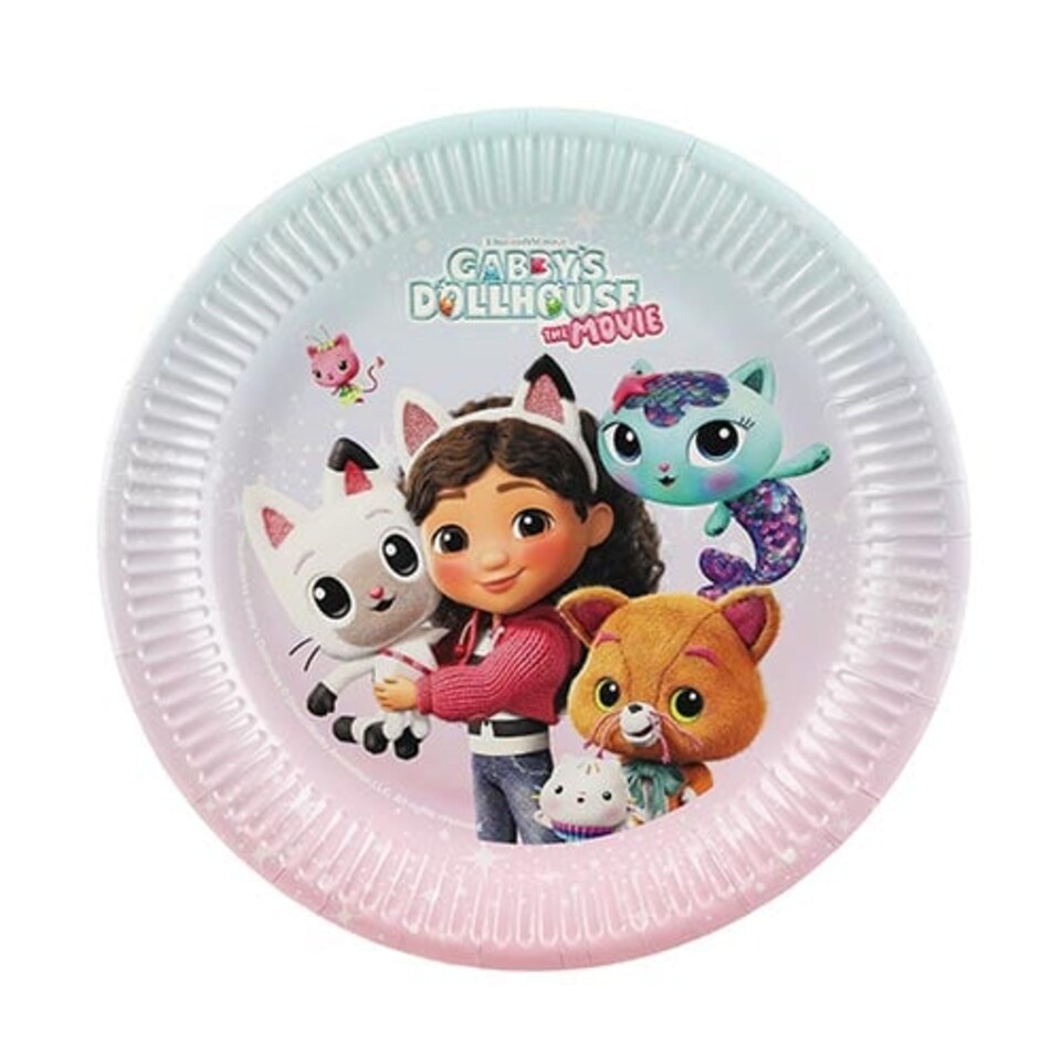 image 1 of Gabby's Dollhouse Round Paper Plates 23cm - Pack of 6